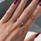 [Clover Jewelry]0.25カラット ラディアントロマンス ハートカット ラバーリング