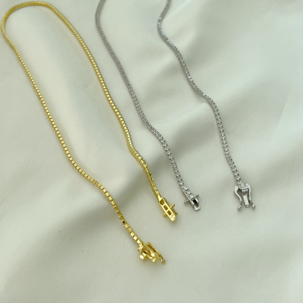 [Clover Jewelry]ラウンドシェイプ テニスネックレス