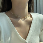 [Clover Jewelry]ラウンドシェイプ テニスネックレス