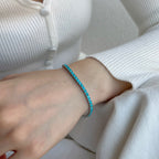 [Clover Jewelry]華奢で可愛らしいラウンドカットテニスブレスレット