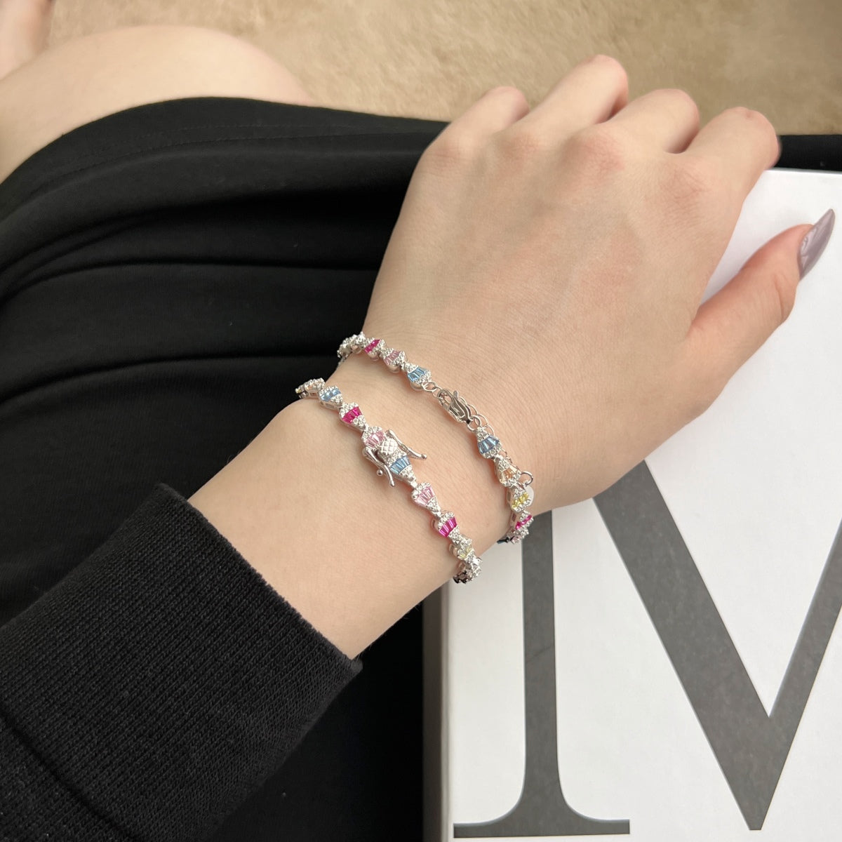 [Clover Jewelry]煌めくしずく型デイリーブレスレット