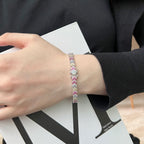 [Clover Jewelry]華やかな輝きのラウンドカットパーティーブレスレット