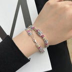 [Clover Jewelry]煌めく精巧なマルチカットパーティブレスレット
