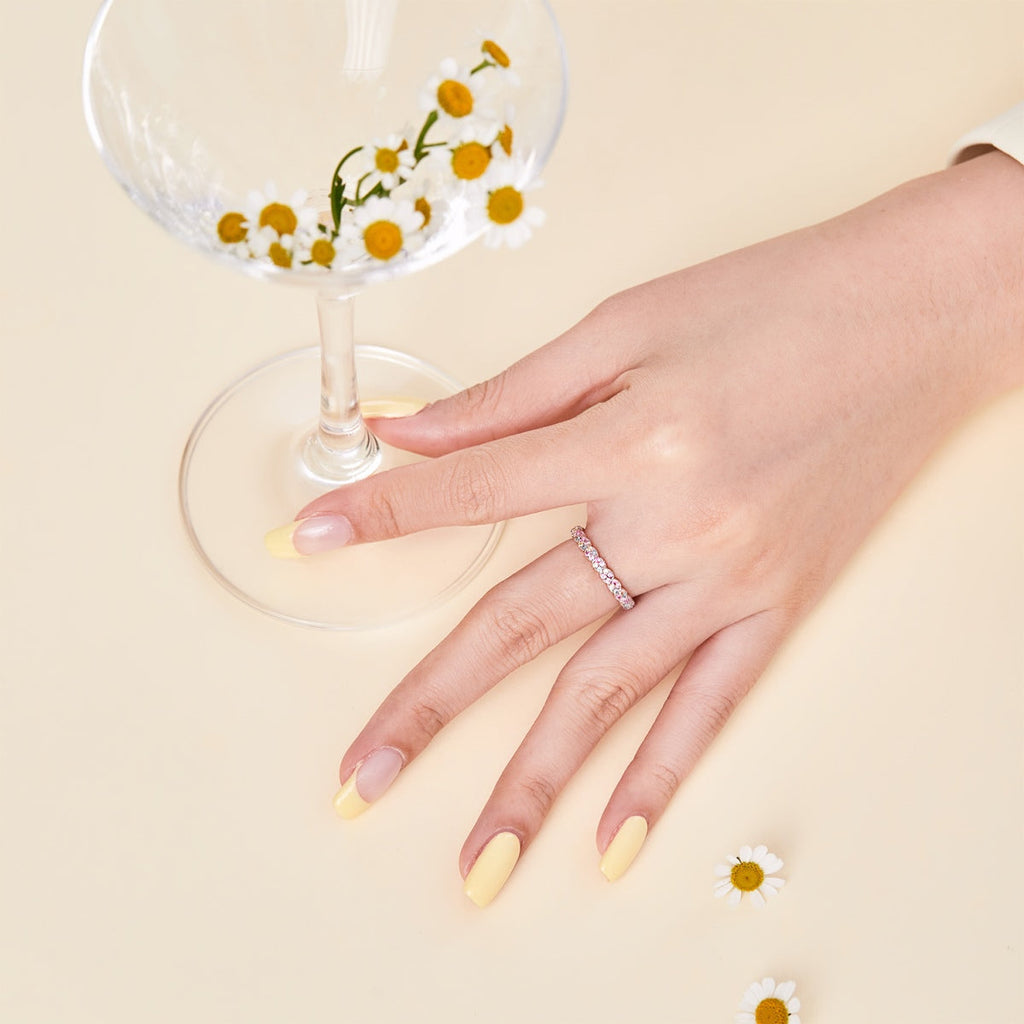 [Clover Jewelry]デイリーリング ラウンドカット 上品な輝き