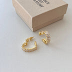 [Clover Jewelry]Strahlende Ohrringe mit Herz-Ausschnitt