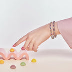 [Clover Jewelry]煌めくカラフルなエメラルドカットパーティーブレスレット