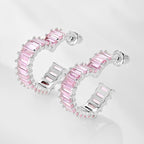 [Clover Jewelry]Strahlende Ohrringe mit Herz-Ausschnitt