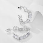 [Clover Jewelry]Strahlende Ohrringe mit Herz-Ausschnitt