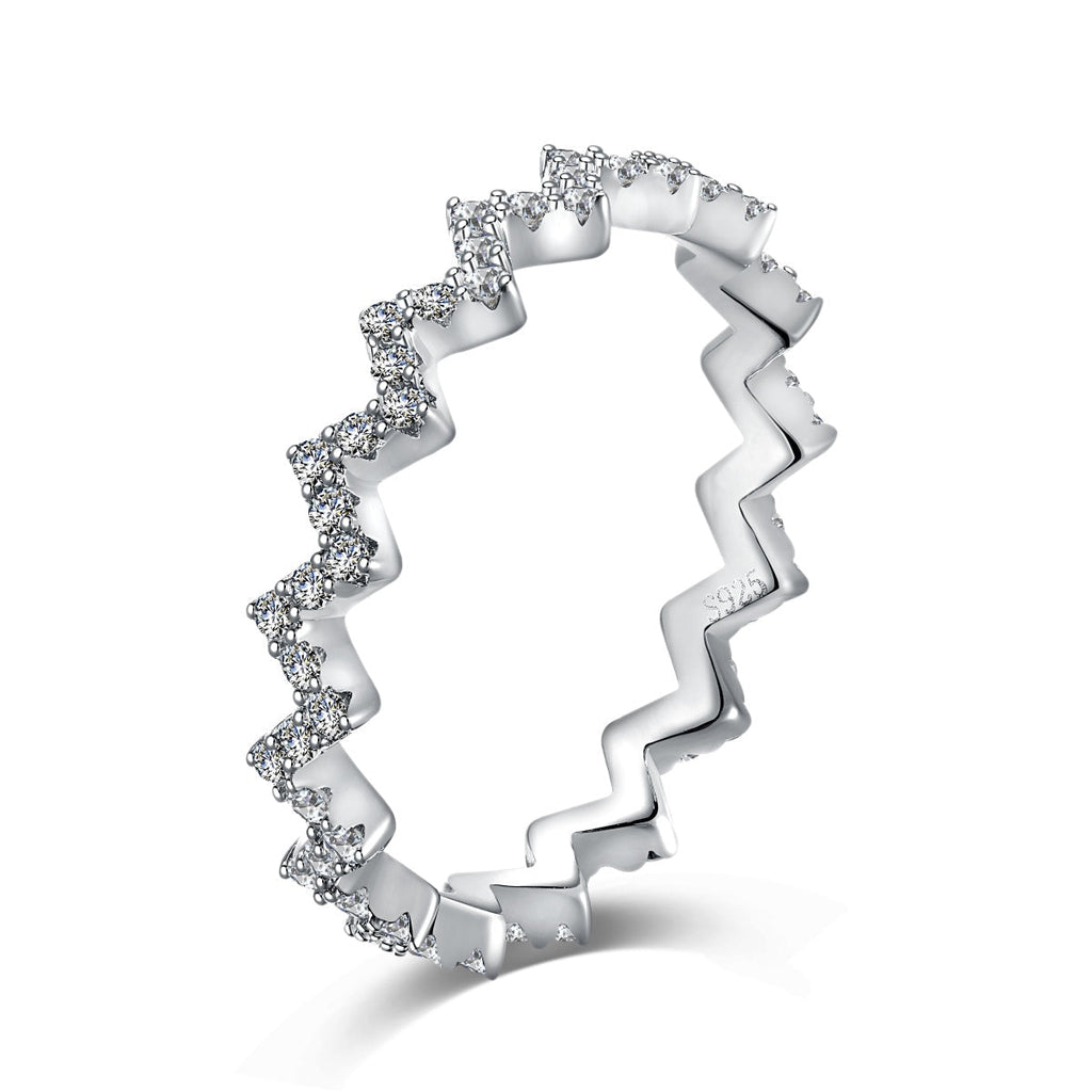[Clover Jewelry]繊細で魅惑的なウェーブ型デイリーリング