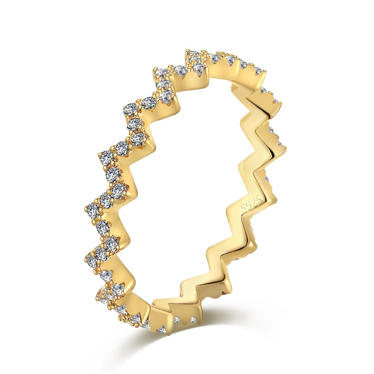 [Clover Jewelry]繊細で魅惑的なウェーブ型デイリーリング