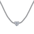 [Clover Jewelry]2.0カラット きらめくテニス ハートカットネックレス