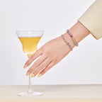 [クローバージュエリー]華奢なカラフルマルチカットパーティーブレスレット
