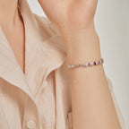 [Clover Jewelry]カラフルに輝くラウンドシェイプ デイリーブレスレット