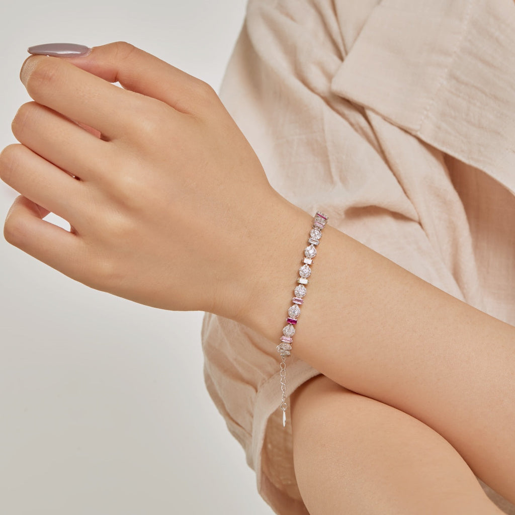 [Clover Jewelry]カラフルに輝くラウンドシェイプ デイリーブレスレット