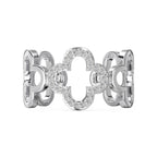[Clover Jewelry]Hohles Design Vierblättriges Kleeblatt Ring