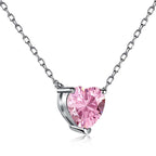 [Clover Jewelry]Herzform Hauptstein Anhänger Schlüsselbeinkette