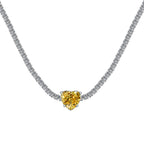 [Clover Jewelry]2.0カラット きらめくテニス ハートカットネックレス