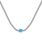 [Clover Jewelry]1.0カラット 輝くオーバルカットネックレス