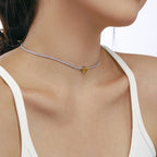 [Clover Jewelry]2.0カラット きらめくテニス ハートカットネックレス