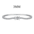 [Clover Jewelry]華奢で可愛らしいラウンドカットテニスブレスレット