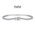 [Clover Jewelry]華奢で可愛らしいラウンドカットテニスブレスレット