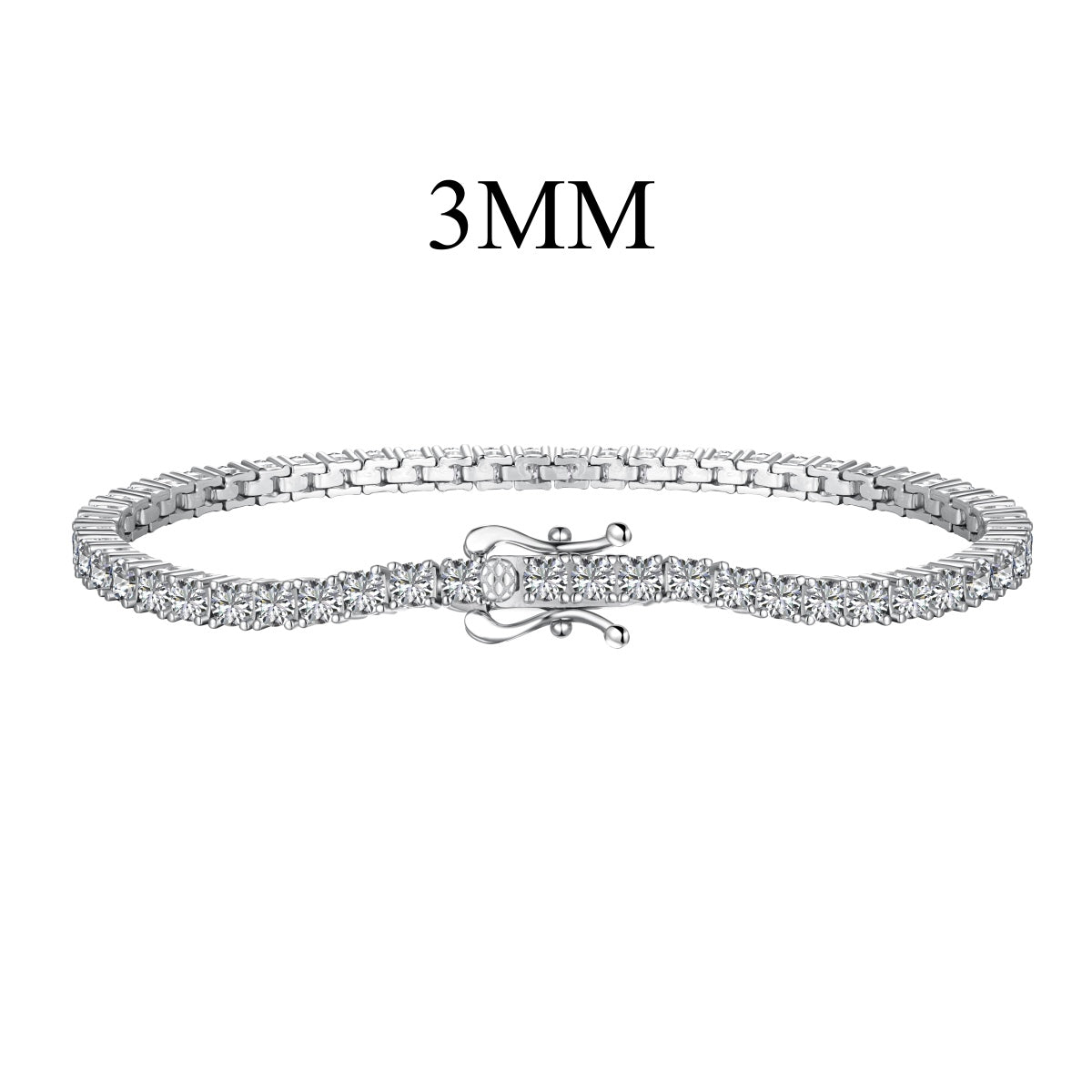 [Clover Jewelry]華奢で可愛らしいラウンドカットテニスブレスレット