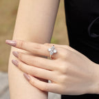 [Clover Jewelry]Vierblättriges Kleeblatt Achtzackiger Stern Ring