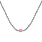 [Clover Jewelry]1.0カラット 輝くオーバルカットネックレス