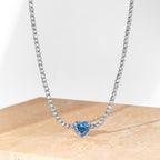 [Clover Jewelry]2.0カラット きらめくテニス ハートカットネックレス