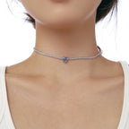 [Clover Jewelry]2.0カラット きらめくテニス ハートカットネックレス