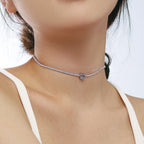 [Clover Jewelry]2.0カラット きらめくテニス ハートカットネックレス