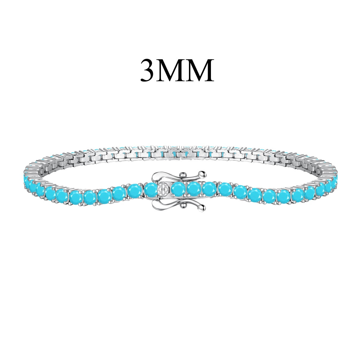 [Clover Jewelry]華奢で可愛らしいラウンドカットテニスブレスレット