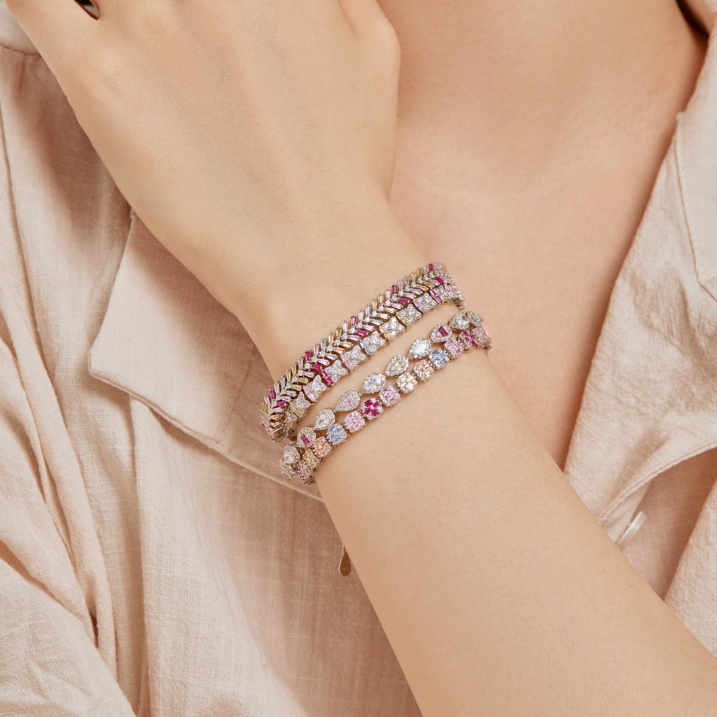 [Clover Jewelry]ユニークなカラフルな花型デイリーブレスレット