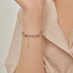 [Clover Jewelry]カラフルエメラルドカットデイリーブレスレット