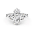 [Clover Jewelry]Herzförmiger vierblättriger Kleeblatt-Kugelring