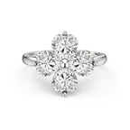 [Clover Jewelry]Herzförmiger vierblättriger Kleeblatt-Kugelring