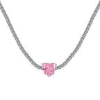 [Clover Jewelry]2.0カラット きらめくテニス ハートカットネックレス