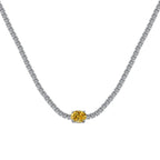 [Clover Jewelry]1.0カラット 輝くオーバルカットネックレス