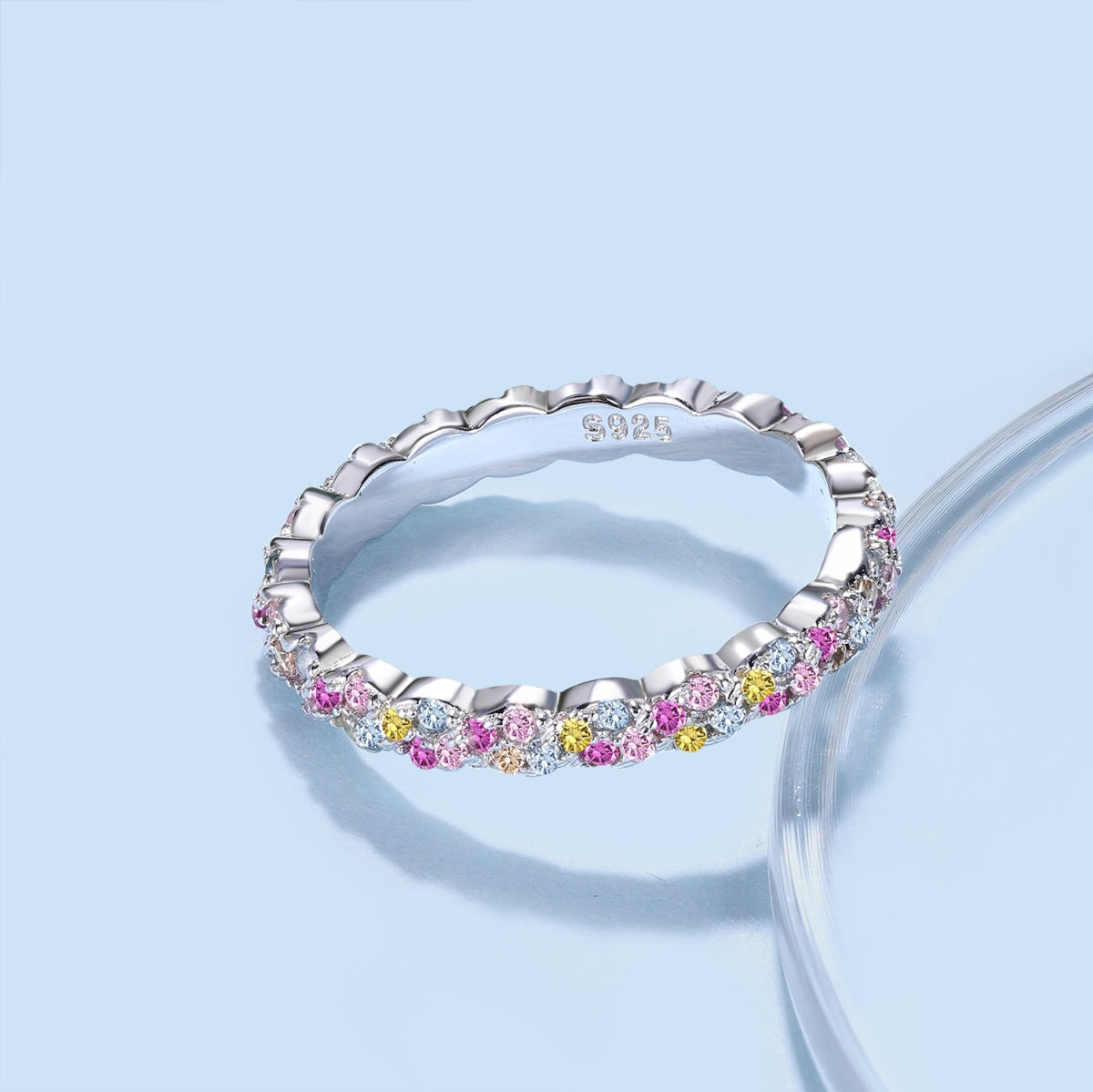 [Clover Jewelry]デイリーリング ラウンドカット 上品な輝き