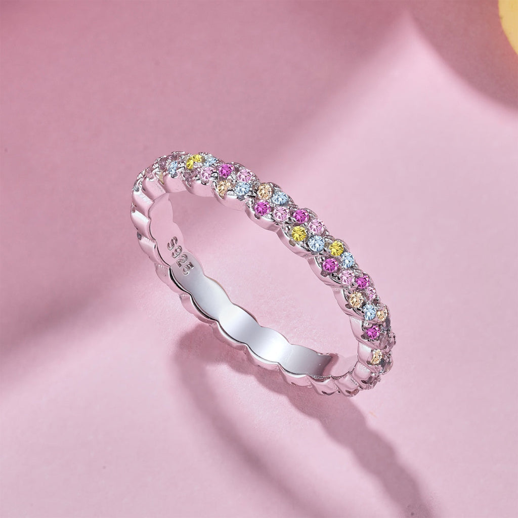 [Clover Jewelry]デイリーリング ラウンドカット 上品な輝き