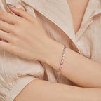 [Clover Jewelry]華やかなカラフルフラワーシェイプパーティブレスレット