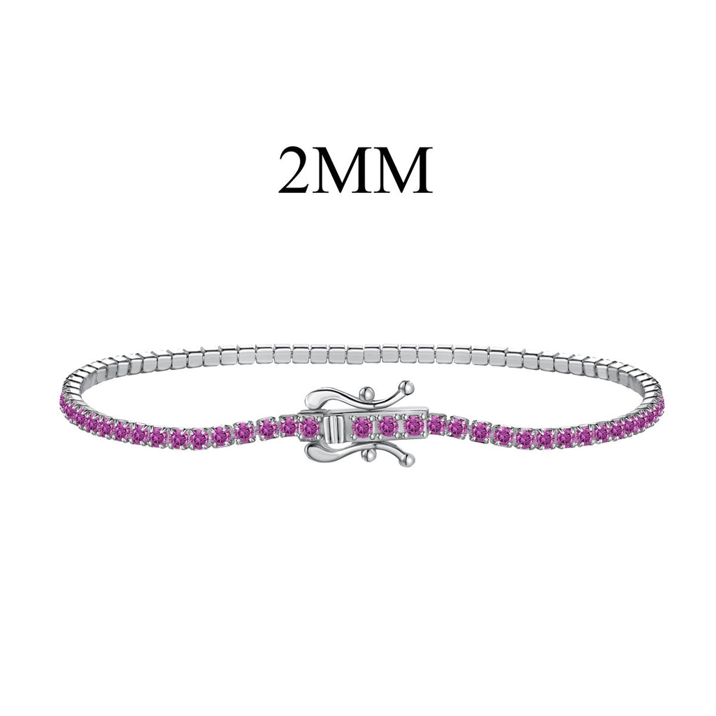 [Clover Jewelry]煌めくカラフルなラウンドカットパーティブレスレット