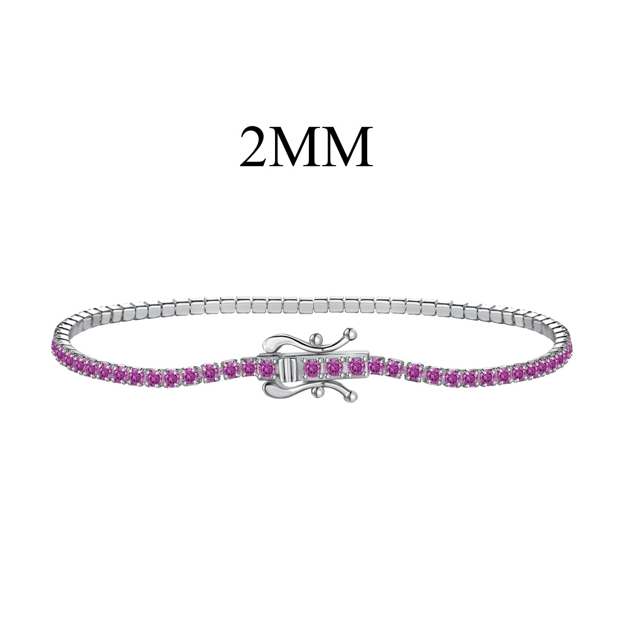 [Clover Jewelry]煌めくカラフルなラウンドカットパーティブレスレット