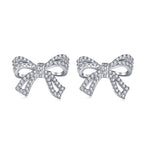 [Clover Jewelry]華奢なリボン型ピアス