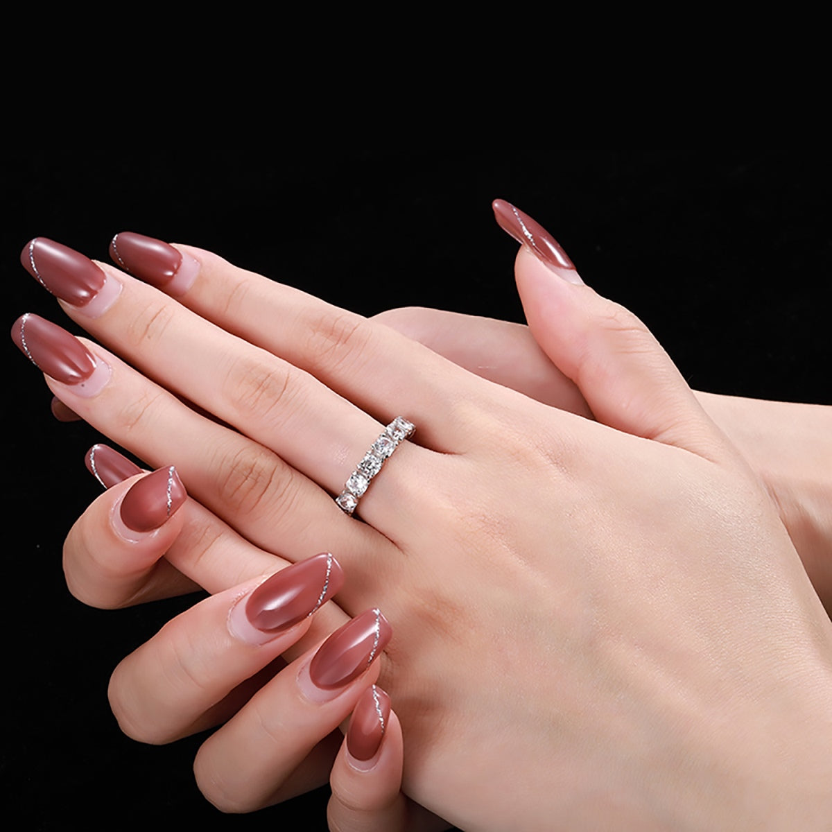 [Clover Jewelry]エタニティ ラウンドカット テニスリング