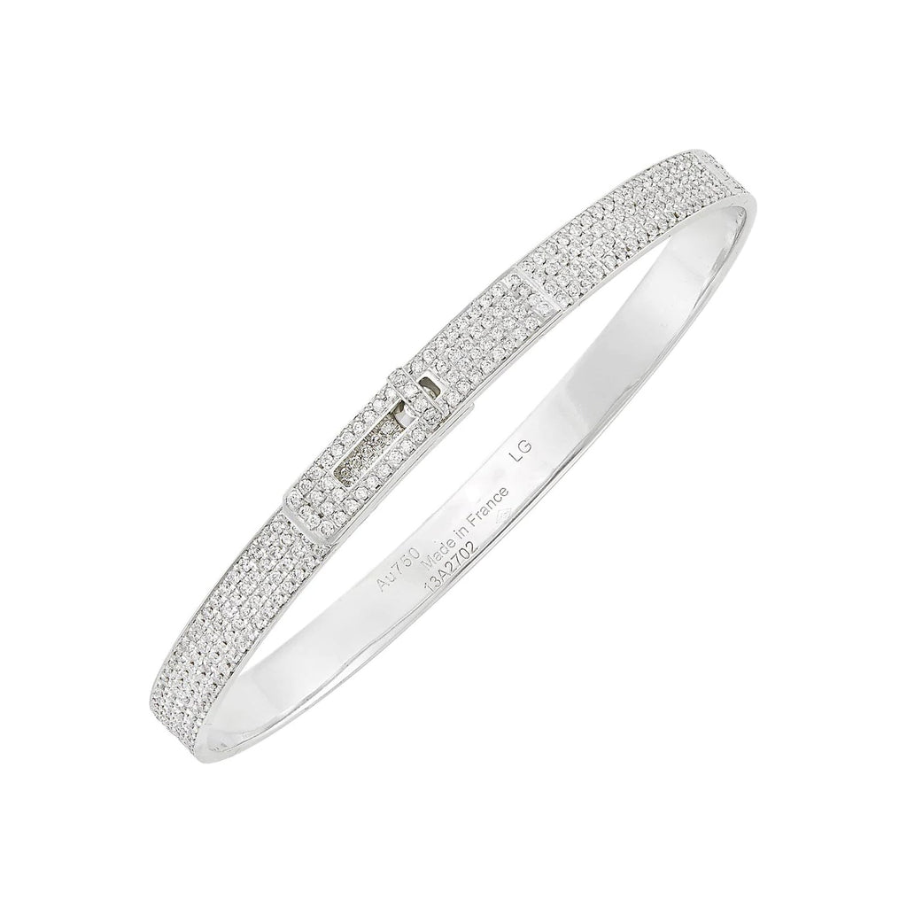 [Clover Jewelry]HM KELLY ARMREIF IN SILBER UND VOLLER DIAMANTENPFLASTERUNG