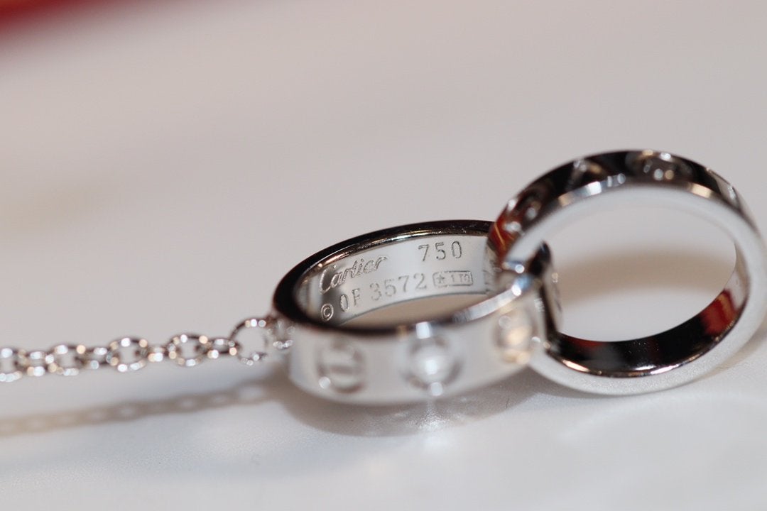 [Clover Jewelry]LOVE NECKLACE PINK GOLD AND SILVER