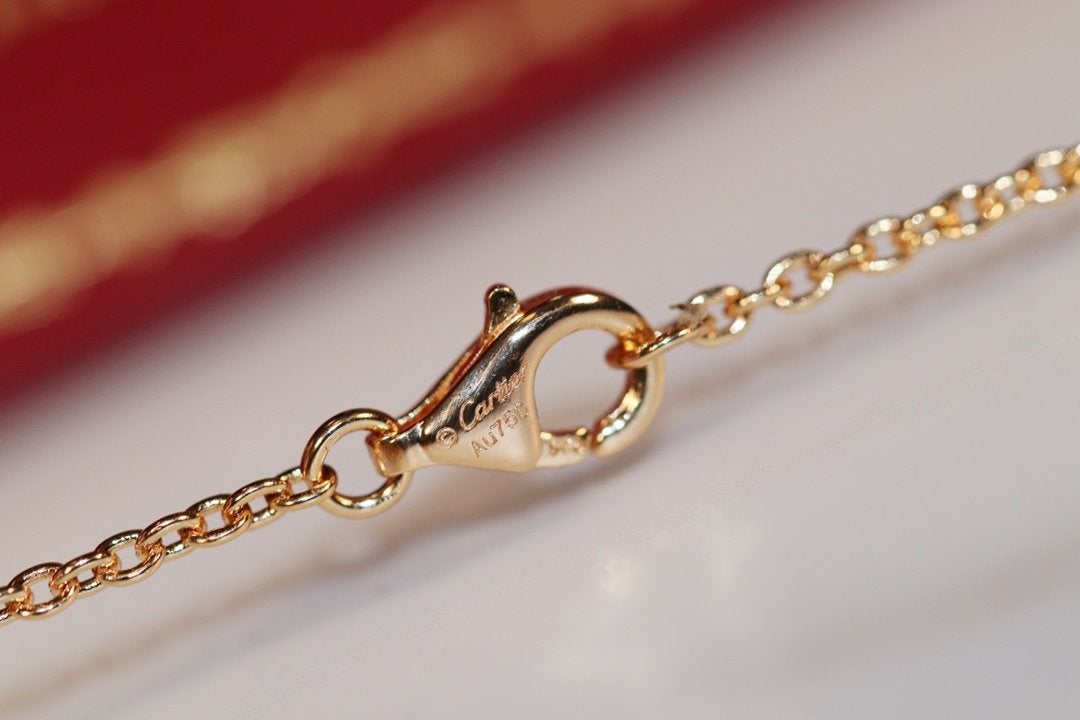 [Clover Jewelry]LOVE NECKLACE PINK GOLD AND SILVER