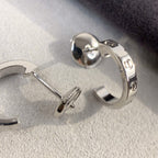 [Clover Jewelry]LOVE EARRINGS 2.65MM SILVER