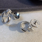 [Clover Jewelry]JUSTE EARRINGS SILVER DIAMONDS